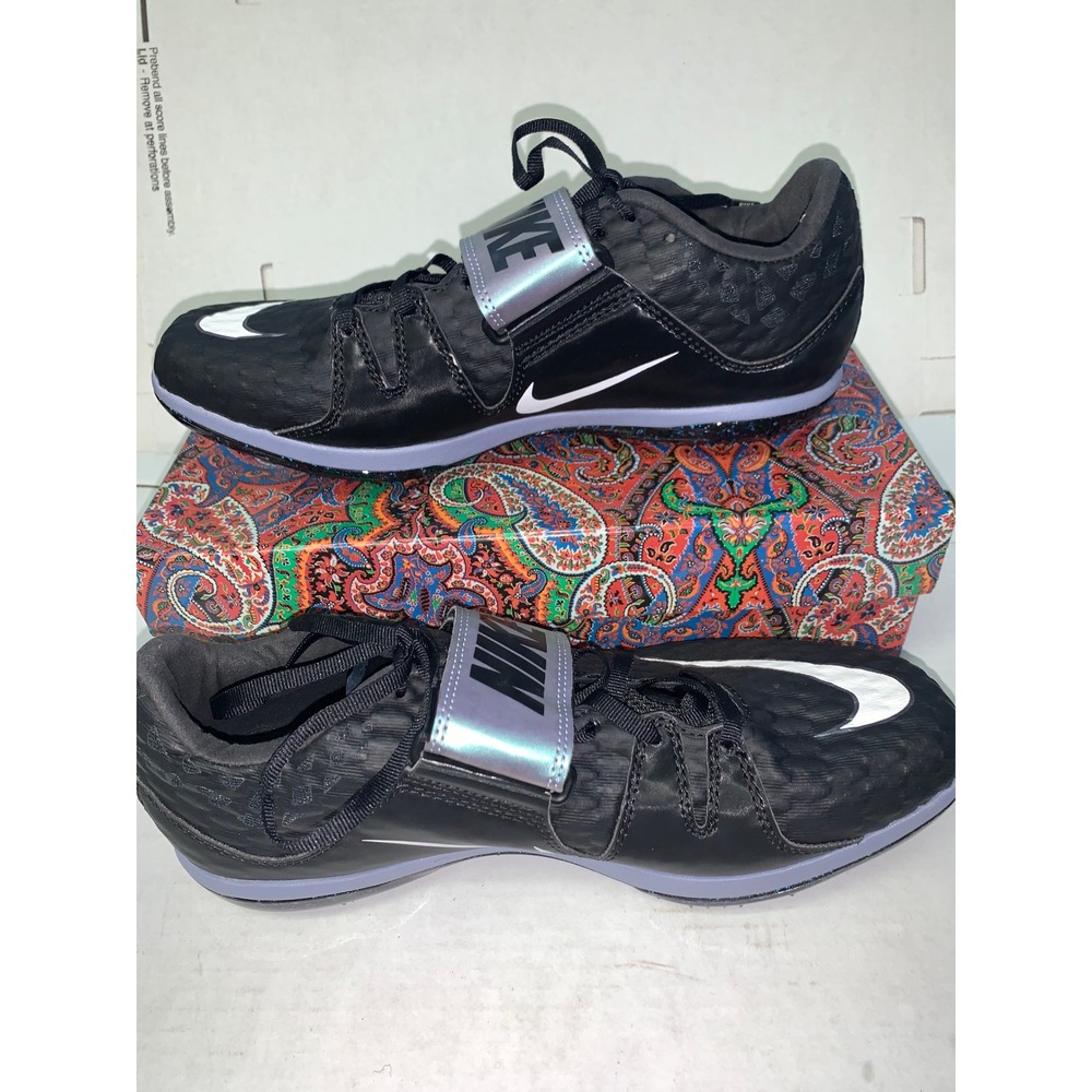 Nike High Jump Elite Black White Track Field Spikes 806561-002 Mens 9